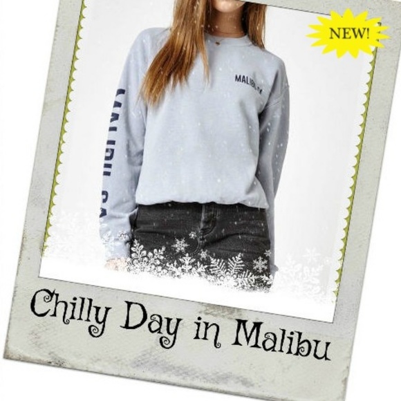 Brand new brandy Melville Erica Malibu CA Sweatshirt - Picture 3 of 5